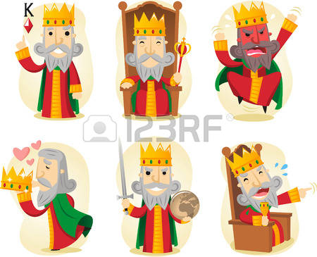 King cartoon illustration set Illustration