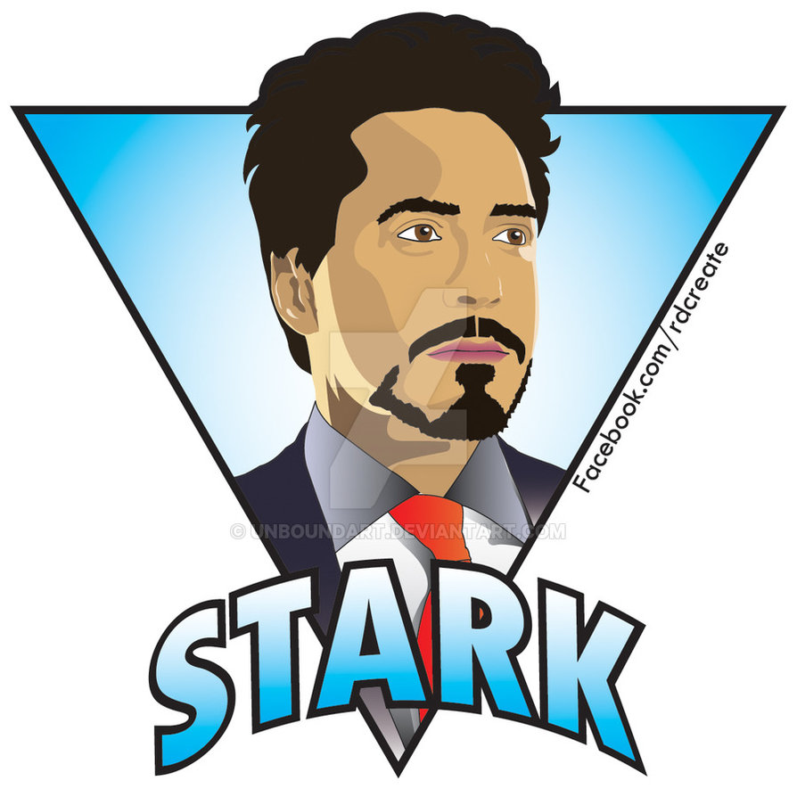 Tony Stark/Robert Downey Jr Sticker by UnboundArt ClipartLook.com 