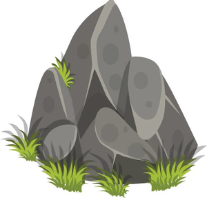 Rock Clipart Black And White Image