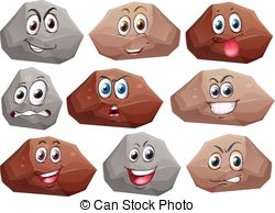 . ClipartLook.com Rocks - Illustration of rocks with facial expressions