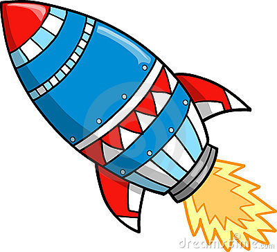 rocket clipart black and whit