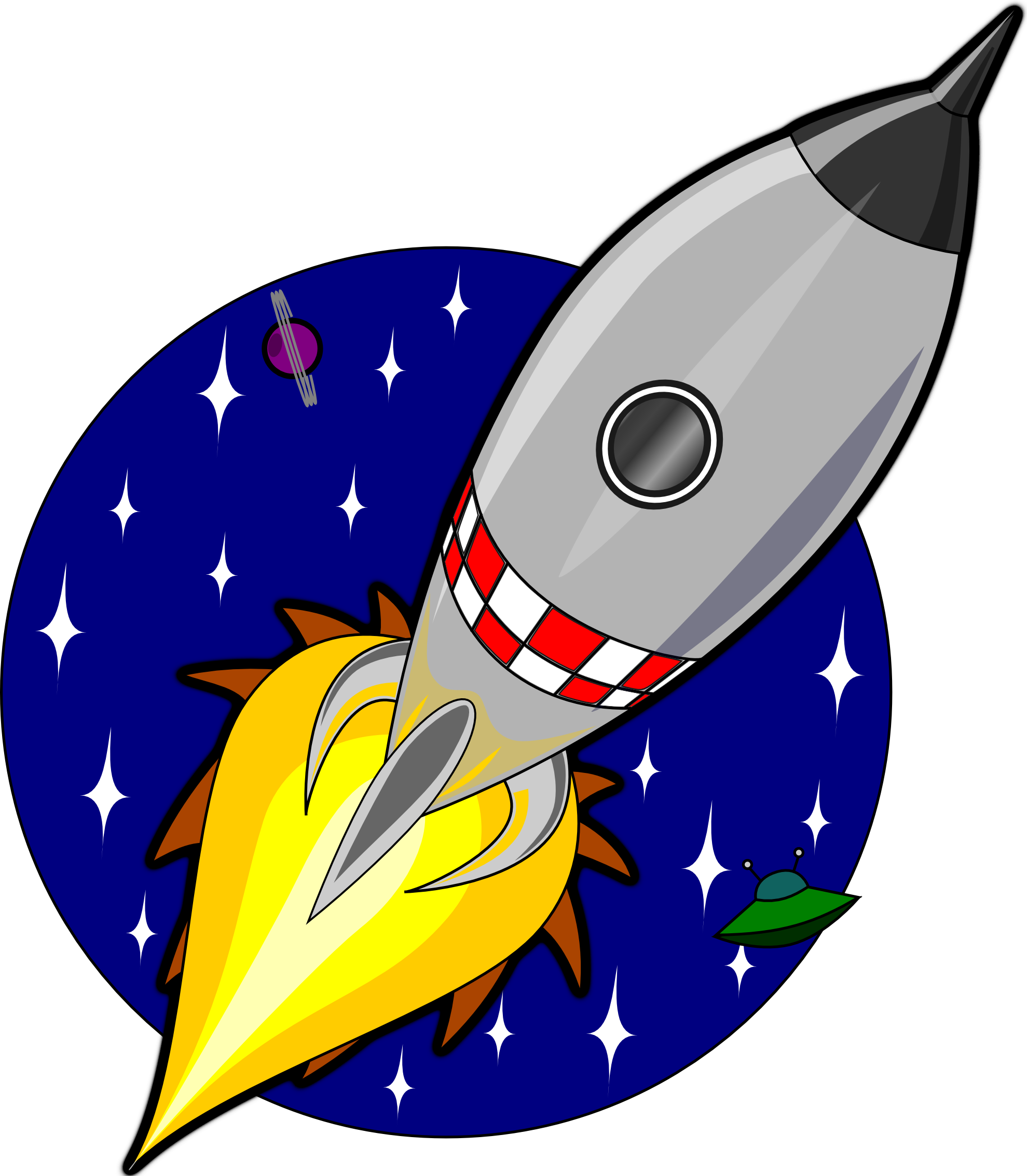 Space rocket clip art pics .