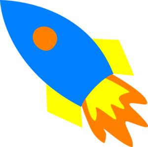 Rocketship blue rocket ship clip art at vector clip art