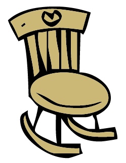 rocking chair clipart black and white