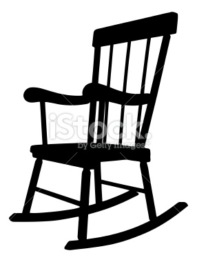 rocking chair clipart black and white