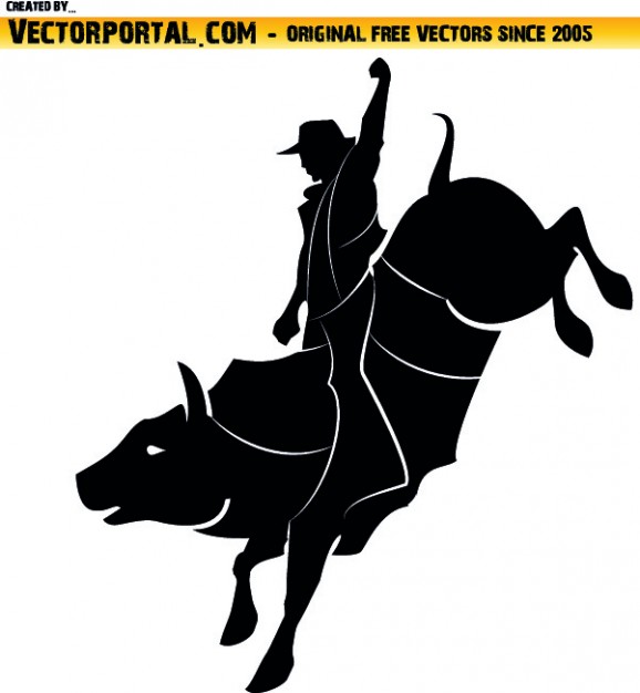 Rodeo clipart Free Vector