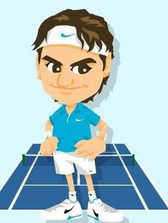Roger Federer In Tennis Ball 