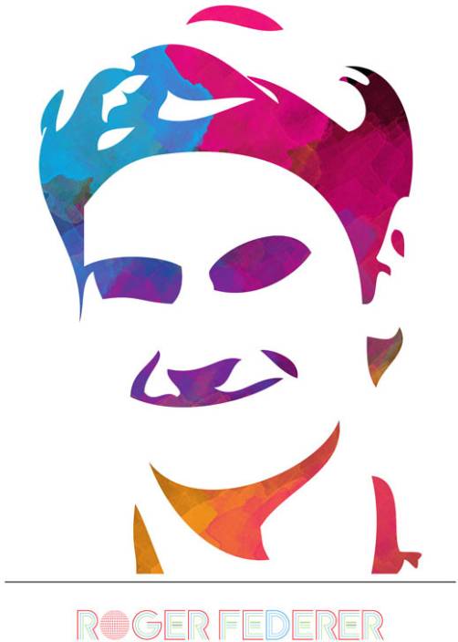 Roger Federer vector image by