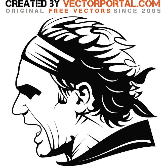 Roger Federer vector image by Vectorportal ClipartLook.com 