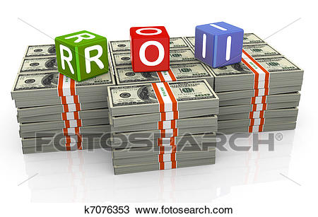 Drawing - 3d colorful textbox roi. Fotosearch - Search Clipart,  Illustration, Fine Art