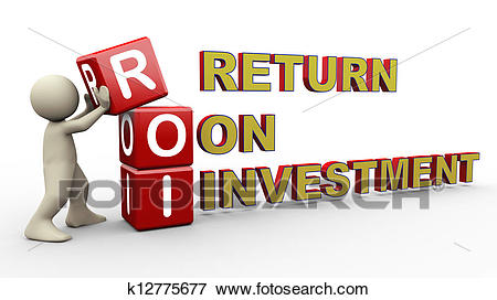 Stock Illustration - 3d man and roi cubes. Fotosearch - Search EPS Clipart,  Drawings