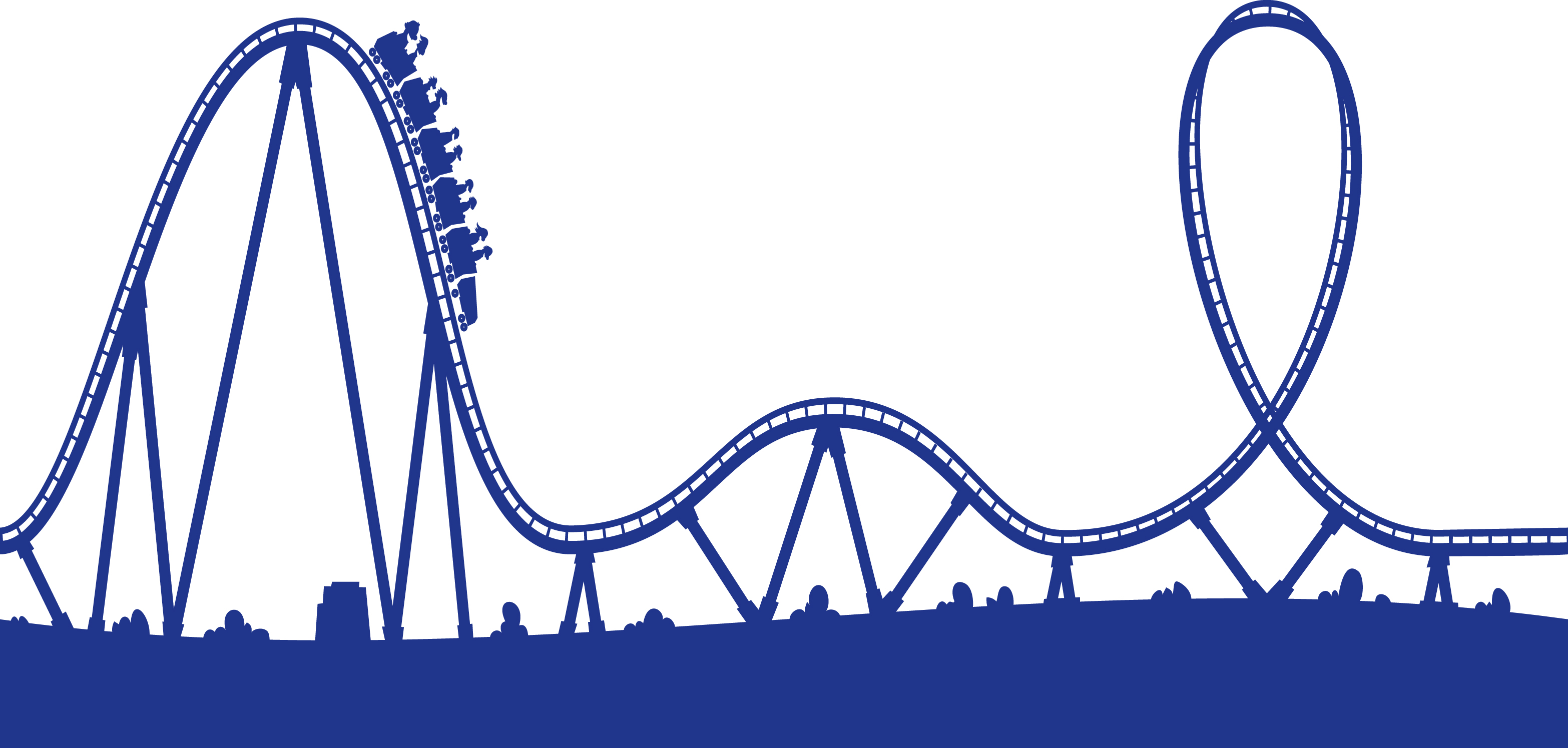Roller coaster track clipart