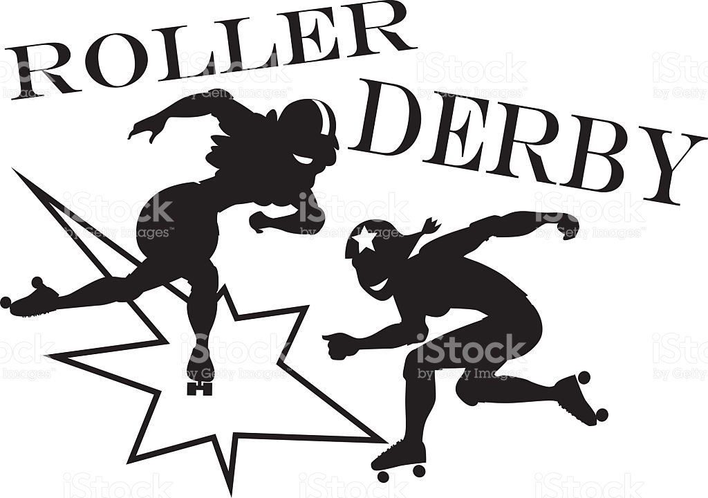 Roller derby clip-art royalty-free stock vector art