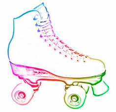 Roller Skate for invites. - Roller Skating Clipart