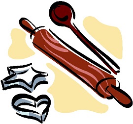 rolling pin and cookie cutter - Baking Clipart