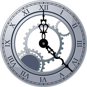 Roman Clock Clipart Vector .