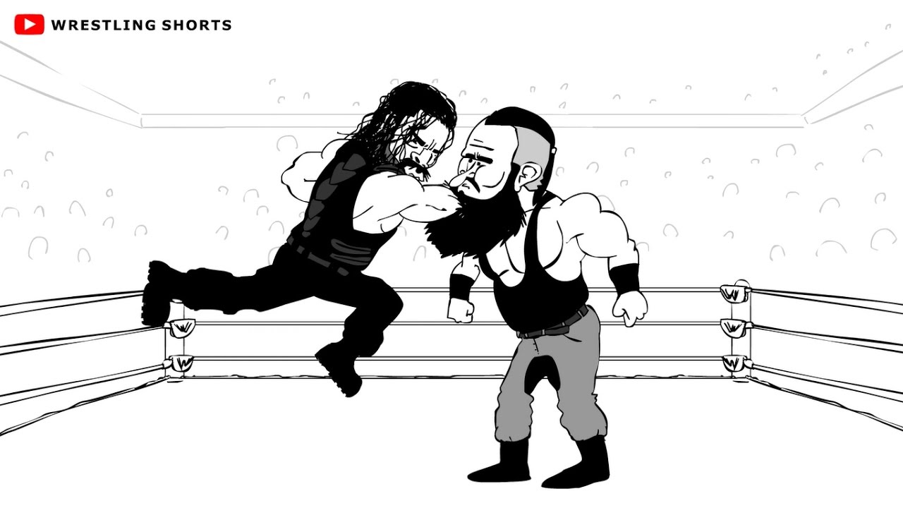 Roman Reigns vs Braun Strowman Payback Cartoon