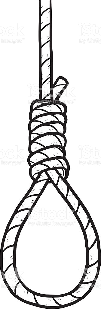 rope with noose vector art illustration