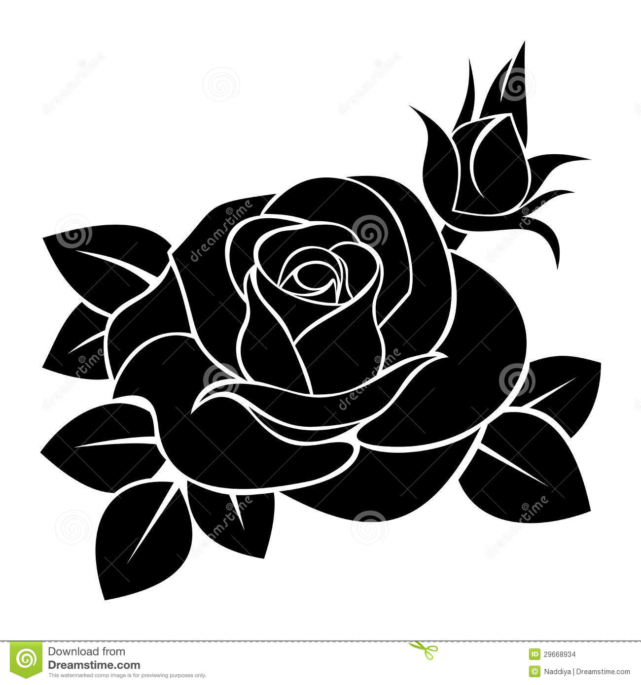 Black Rose Clip Art