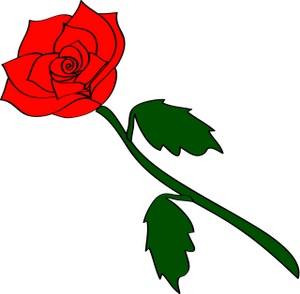 Rose Clipart Image: Long . - Red Roses Clipart
