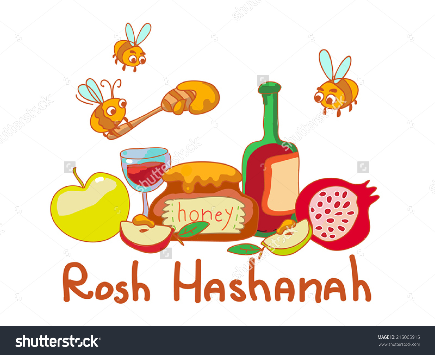 Rosh Hashanah Illustration.