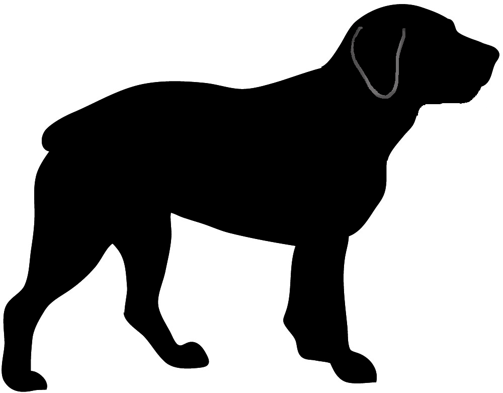 Rottweiler silhouette clipart u0026middot; Newfoundlander silhouette dog