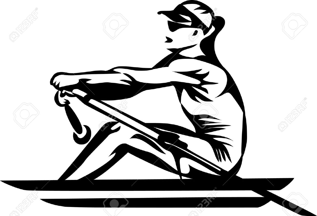 rower - woman Stock Vector -  - Rowing Clipart