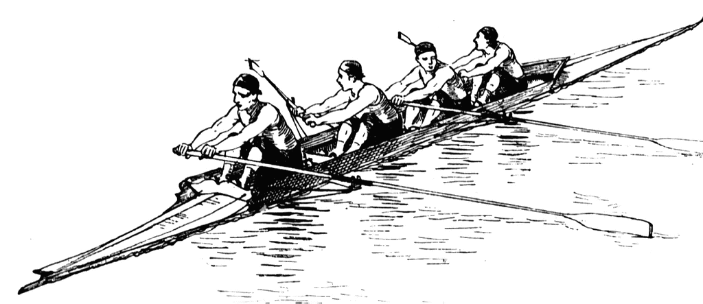 rowing boat: rowing set .