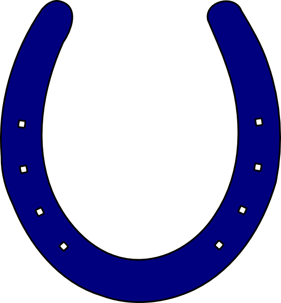 Royal Blue Horseshoe Clip Art