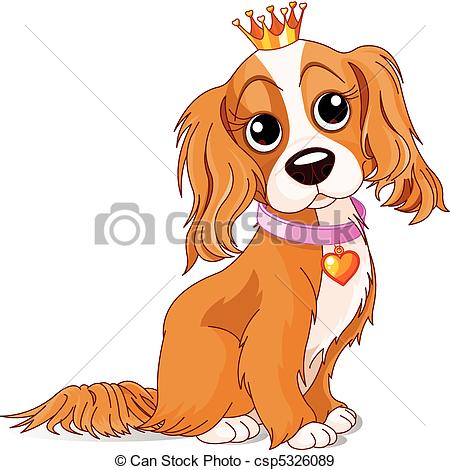 Clip art dog, tan with brown 