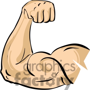 Royalty Free Arm Flexing Bice - Muscle Clipart