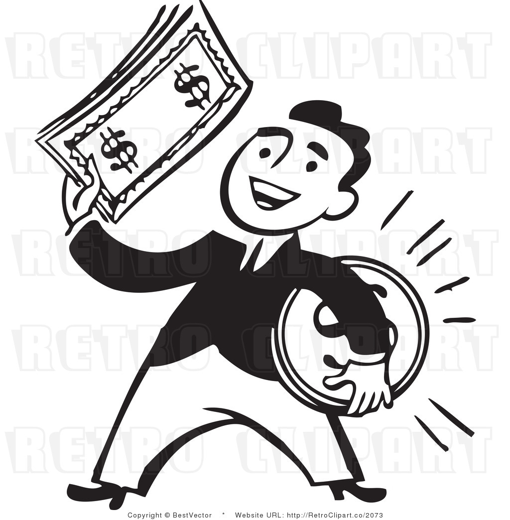 money clipart black and white