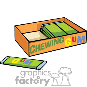 Royalty Free Box Of Chewing Gum Clipart Image Picture Art 159128