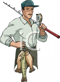 Fisherman free fishing clipar