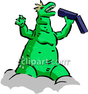 Royalty Free Clipart Picture - Godzilla Clipart