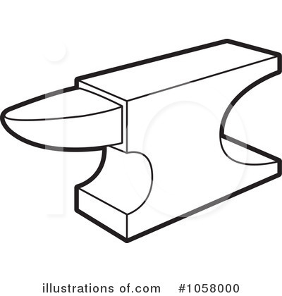 Royalty-Free (RF) Anvil Clipart Illustration #1058000 by Lal Perera