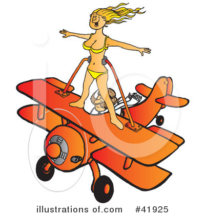 Royalty-Free (RF) Aviation Clipart Illustration #41925 by Snowy