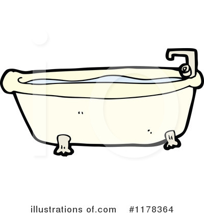 Royalty-Free (RF) Bathtub Clipart Illustration #1178364 by lineartestpilot