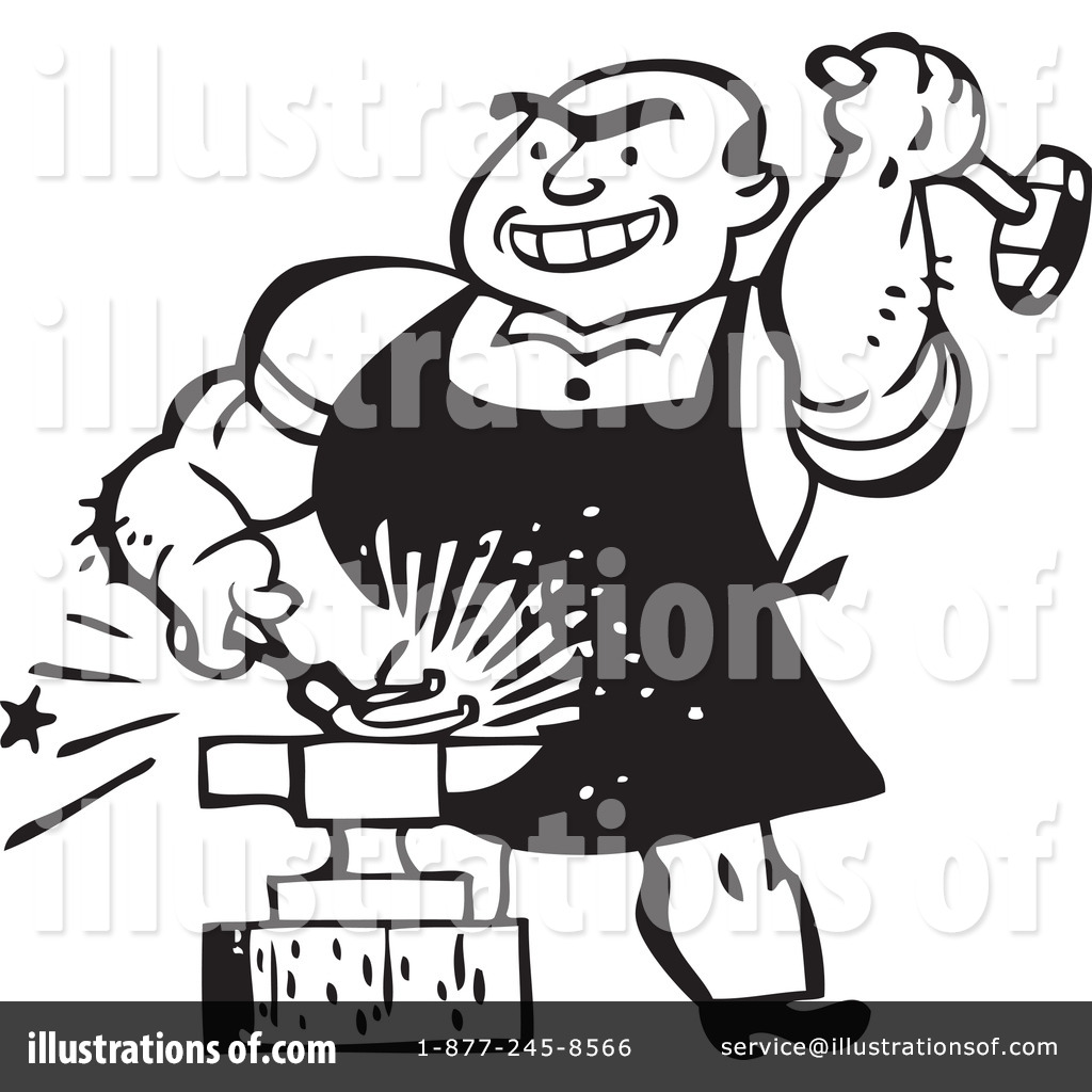 Royalty-Free (RF) Blacksmith Clipart Illustration #210032 by BestVector