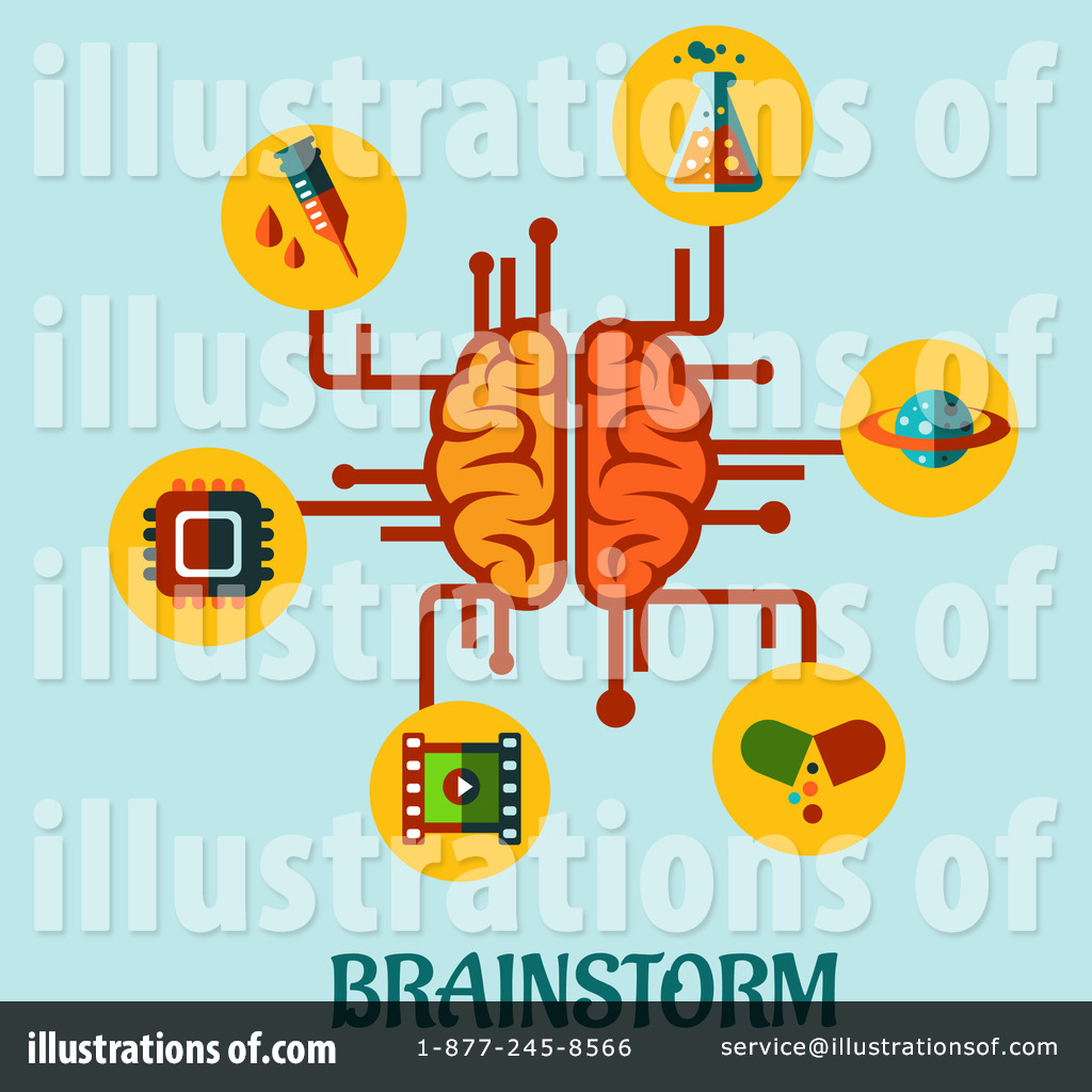 Royalty-Free (RF) Brainstorming Clipart Illustration by Vector Tradition SM - Stock Sample