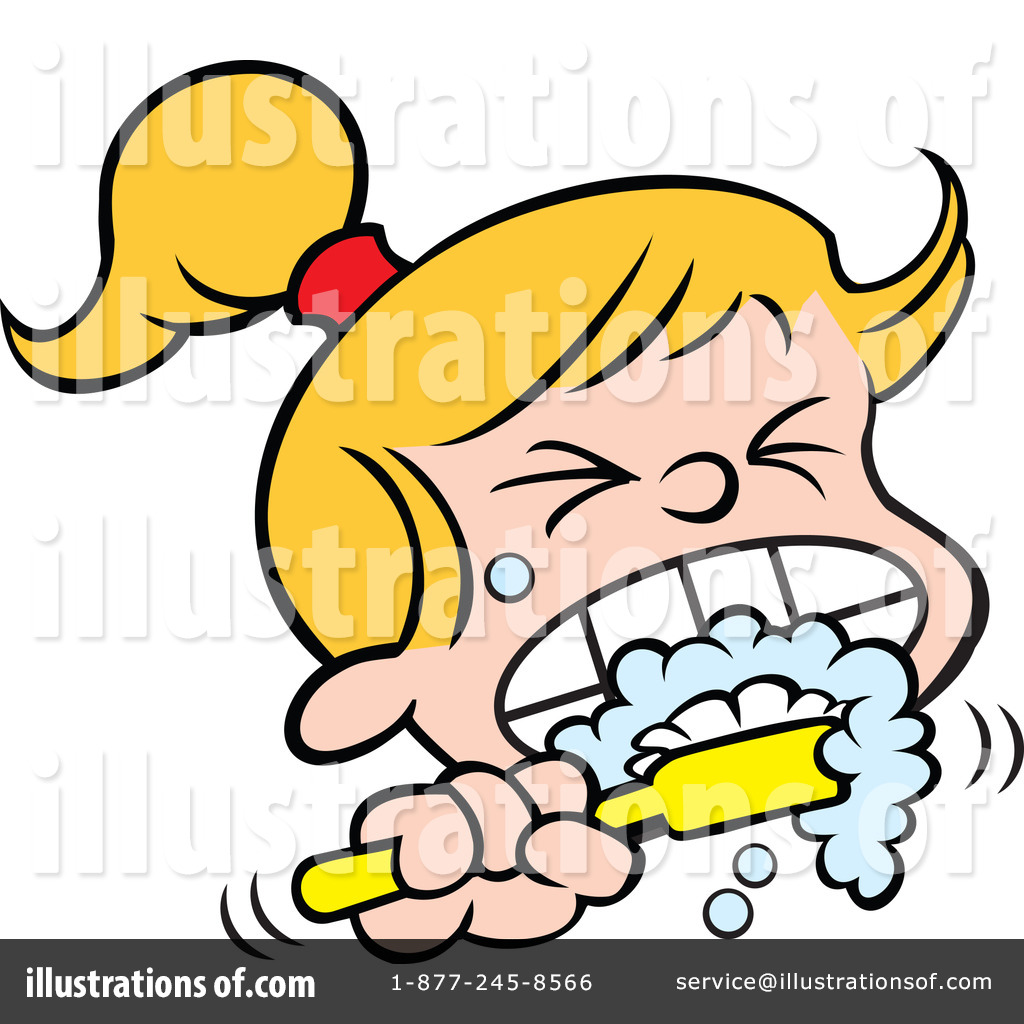 Royalty-Free (RF) Brushing Teeth Clipart Illustration by Johnny Sajem - Stock Sample