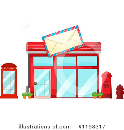 Royalty Free Rf Building Clip - Post Office Clipart