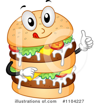 Royalty-Free (RF) Cheeseburger Clipart Illustration by BNP Design Studio - Stock Sample