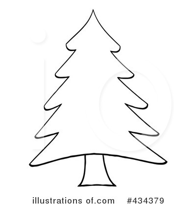 Royalty Free Rf Christmas Tre - Christmas Tree Clipart Black And White