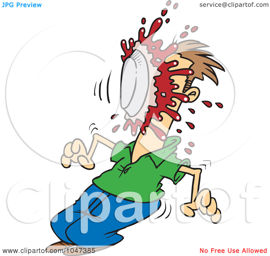 Royalty-Free (RF) Clip Art Illustration of a Cartoon Pie In A Manu0026#39;s Face by Ron Leishman