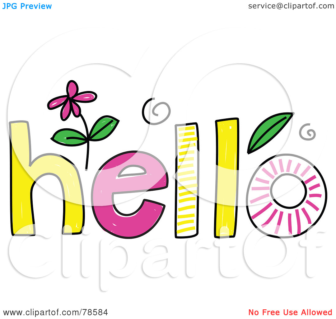 Royalty-Free (RF) Clipart Illustration of a Colorful Hello Word by Prawny