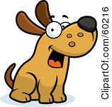 Royalty Free RF Clipart Illustration Of A Friendly Max Dog Character Sitting