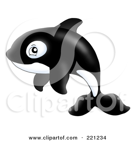 Royalty-Free (RF) Clipart Illustration of an Adorable Orca Whale by visekart