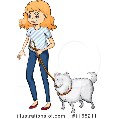 Royalty-Free (RF) Dog Walking Clipart Illustration #1165211 by colematt