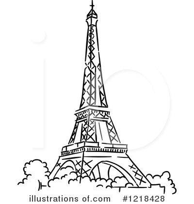 Royalty-Free (RF) Eiffel Tower Clipart Illustration #1218428 by Vector Tradition SM